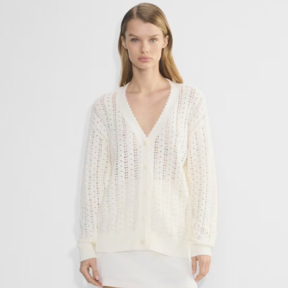 Aritzia Wilfred Reverence Cardigan, Light Birch